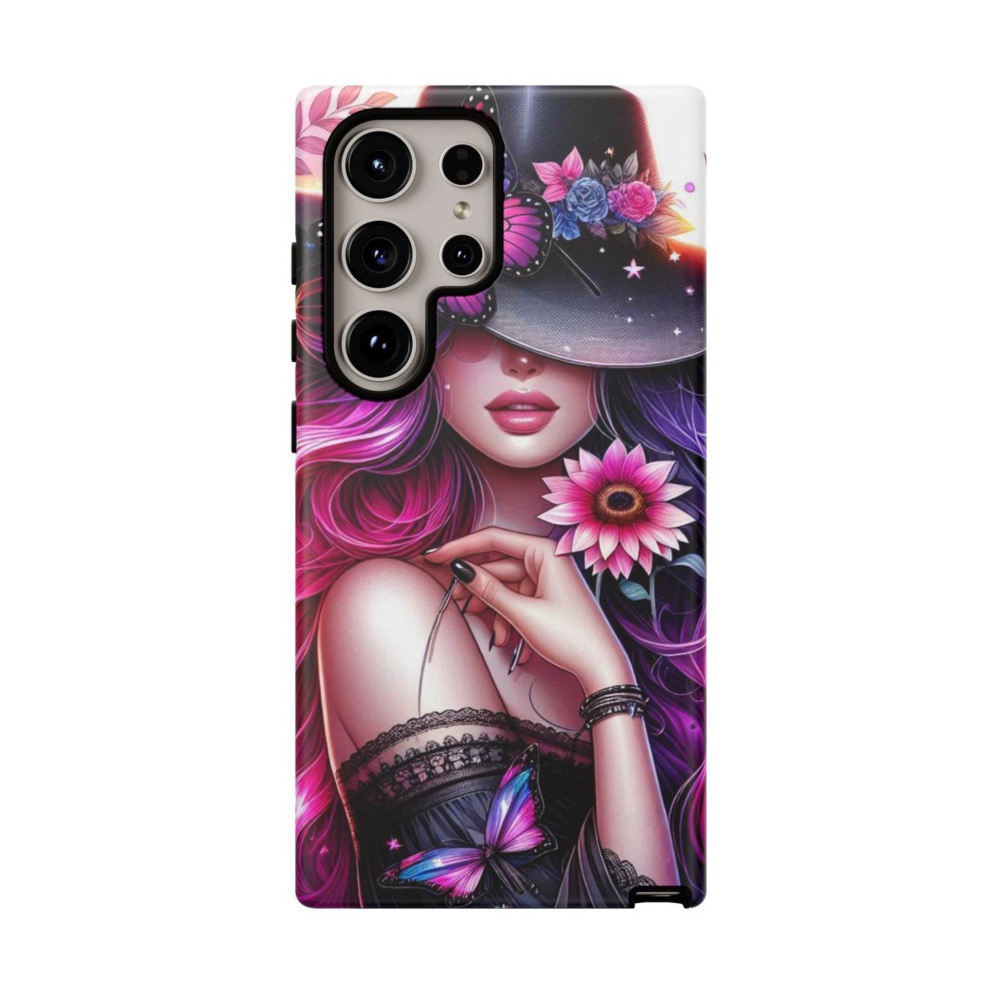 Celestial Charm – Cosmic Cowgirl & Butterfly Magic Mobile Cover
