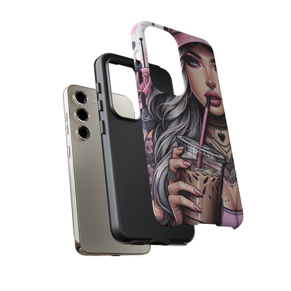 Pink Aesthetic Rebel – Iced Coffee & Inked Beauty Mobile Cover
