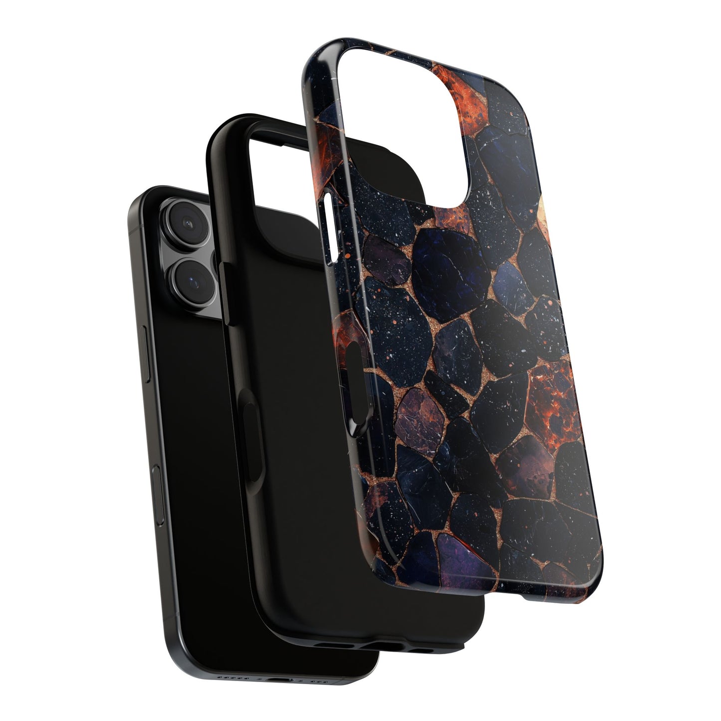 Dark Midnight Terrazzo Phone Case for iPhone, Google Pixel, Samsung