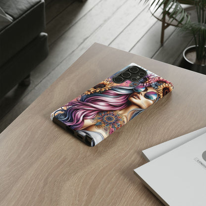 Bohemian Sunflower Queen – Retro Floral Fantasy Mobile Cover