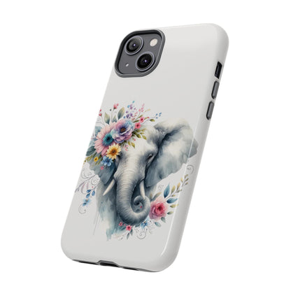 Floral Elephant Mobile Cover – Elegant Watercolor Art