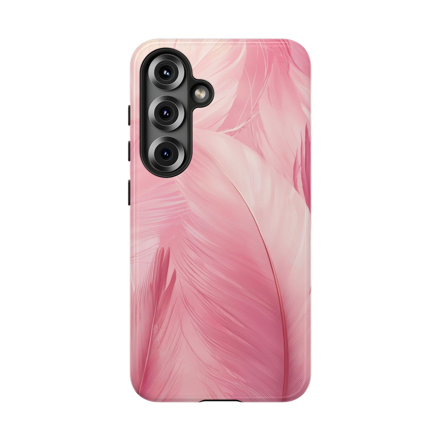 Soft Pink Flamingo Feather Phone Case for iPhone, Samsung & Google Pixel