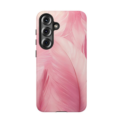 Soft Pink Flamingo Feather Phone Case for iPhone, Samsung & Google Pixel