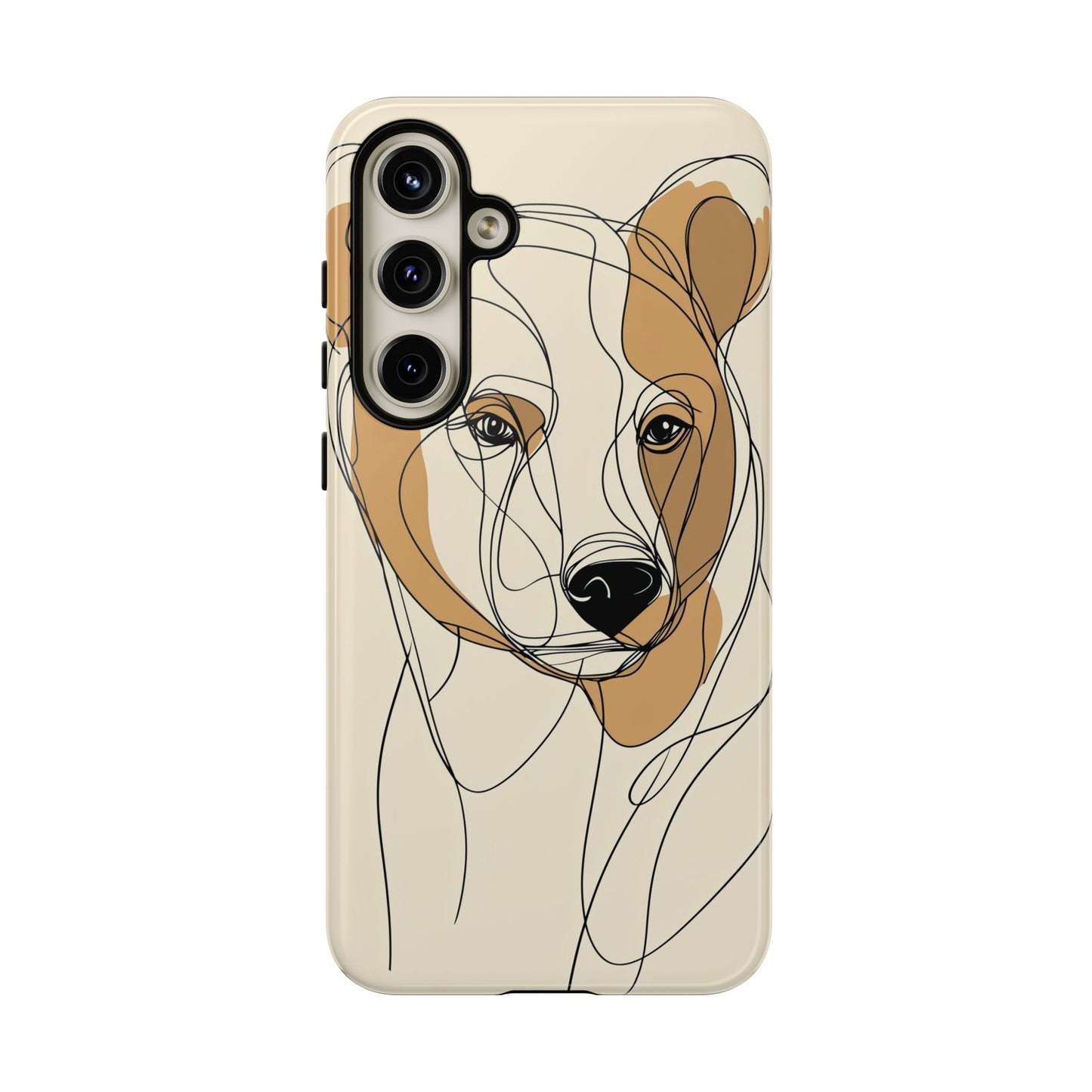 Soul of the Wild: Minimal Bear Portrait Phone Case for iPhone, Samsung & Pixel