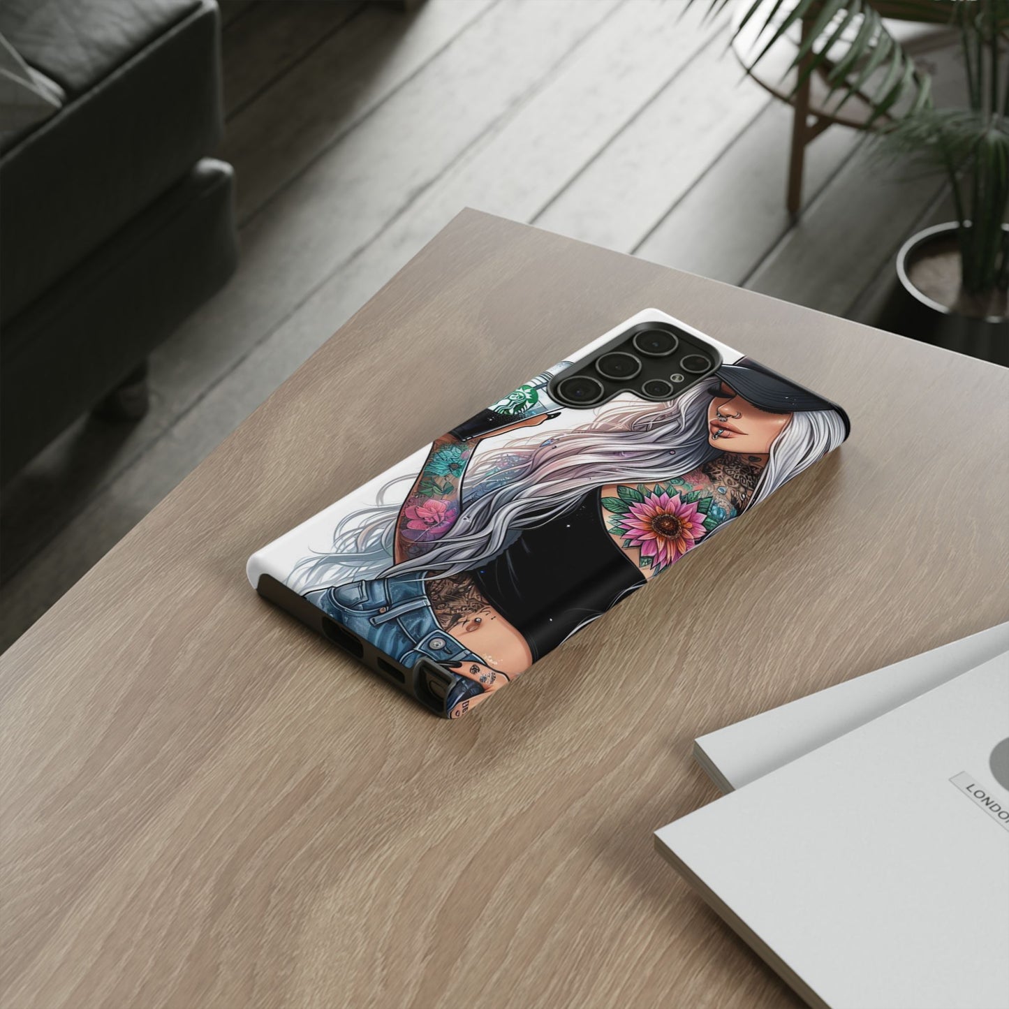 Tattooed Coffee Queen – Edgy Urban Aesthetic Mobile Cover