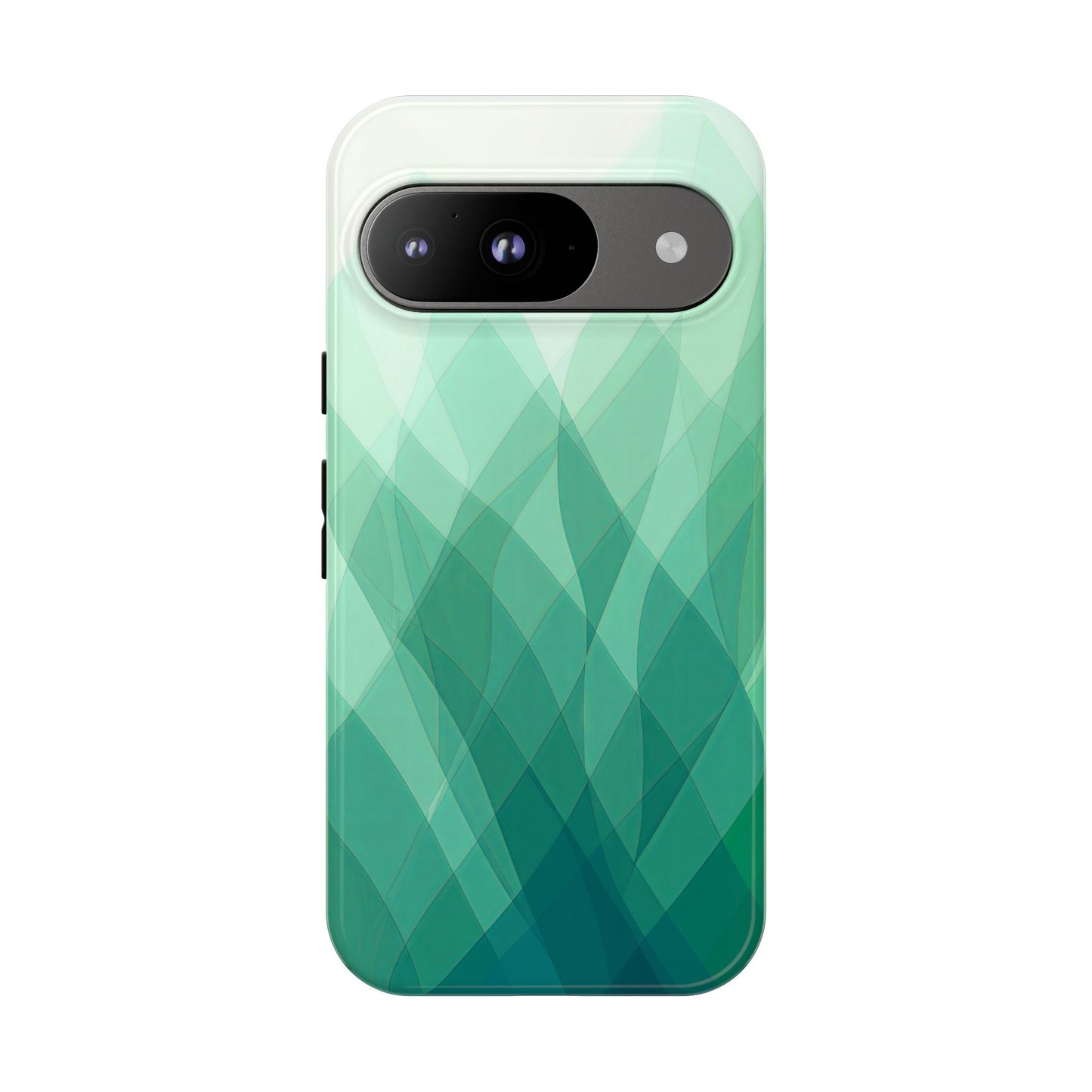 Verdant Flow – Abstract Green Wave Phone Case for iPhone, Samsung & Pixel
