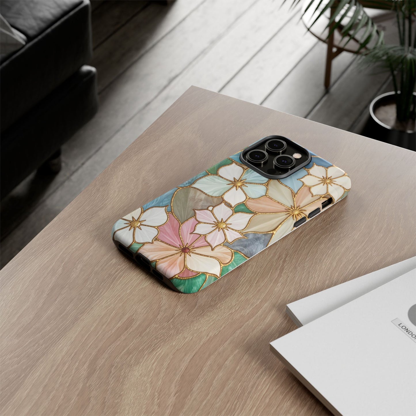 Floral Symphony: Stained Glass Elegance