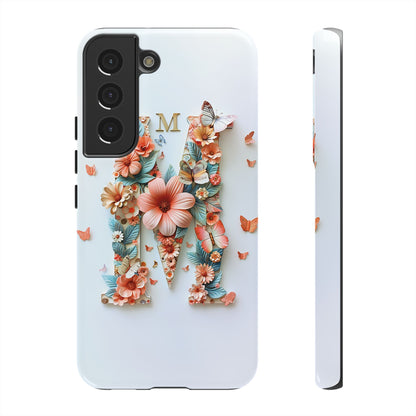 Floral Letter M Phone Case – Personalized Aesthetic Cover for iPhone, Samsung & Google Pixel