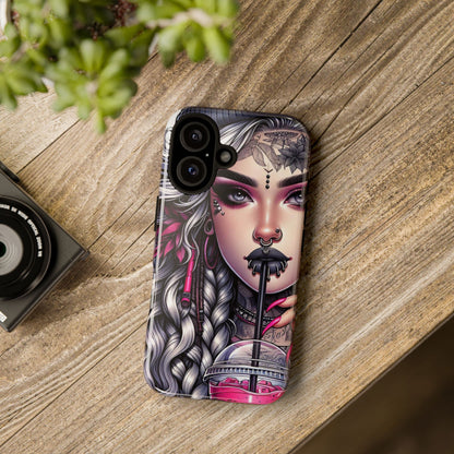 Icy Rebel – Silver Dreads & Edgy Street Chic Mobile Cover