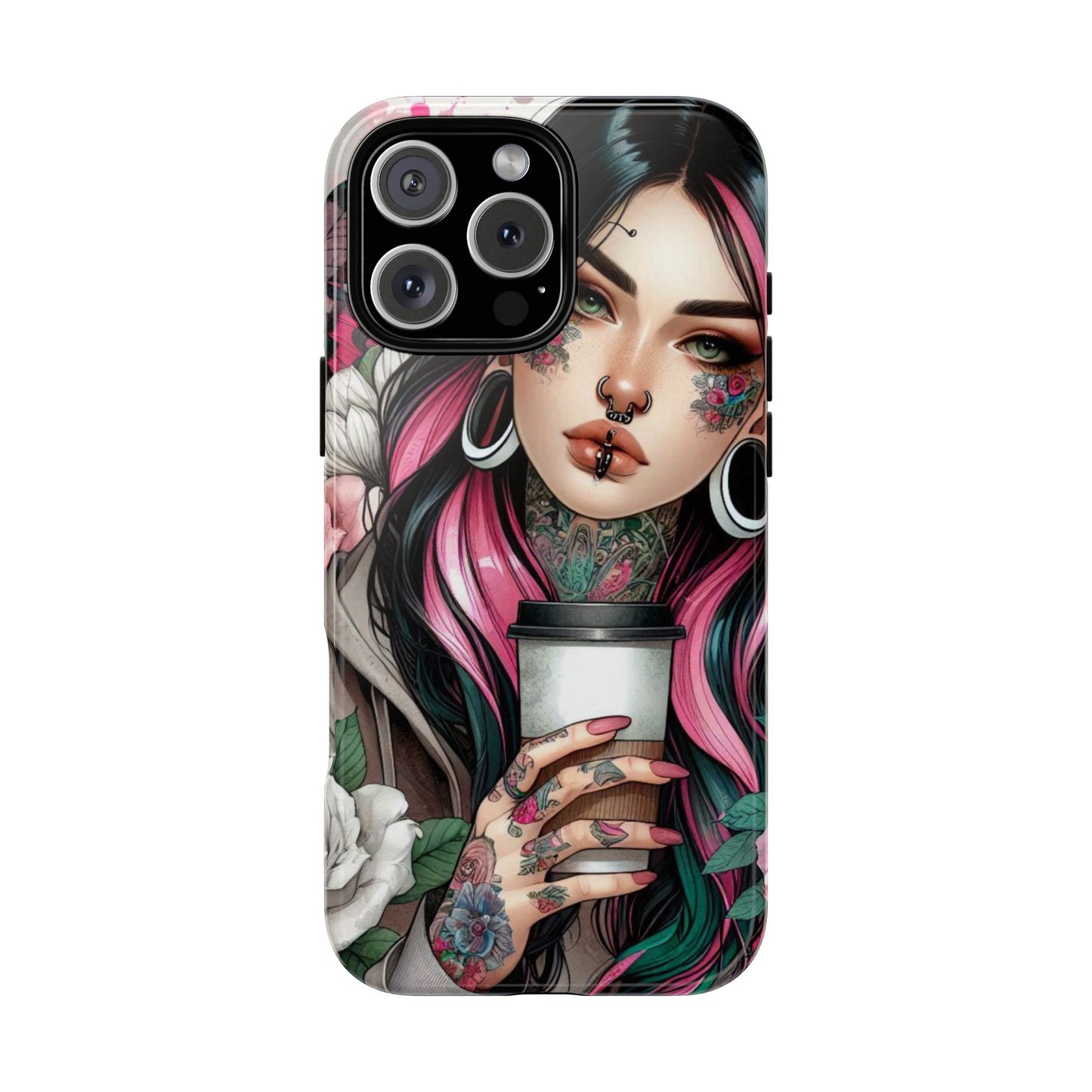 Tattooed Coffee Lover Art Mobile Case