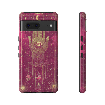 Cosmic Hamsa Boho Phone Case for iPhone, Pixel & Samsung