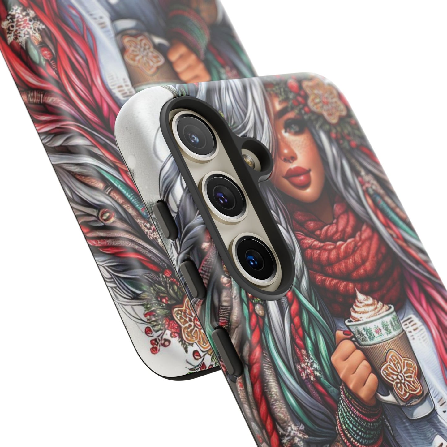 Boho Winter Queen – Cozy Dreads & Holiday Vibes Mobile Cover