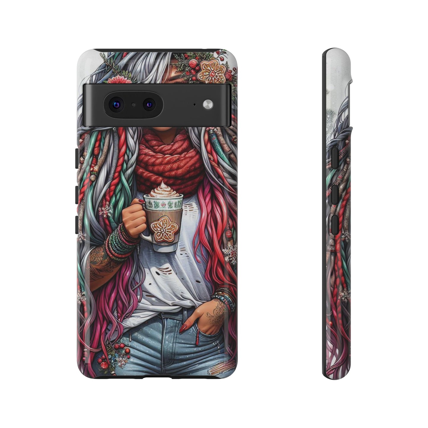 Boho Winter Queen – Cozy Dreads & Holiday Vibes Mobile Cover