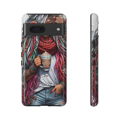 Boho Winter Queen – Cozy Dreads & Holiday Vibes Mobile Cover