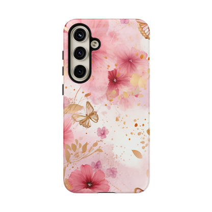 Blush Elegance Floral Mobile Case
