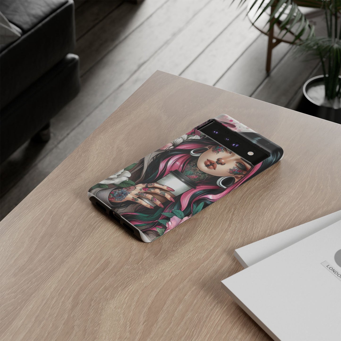 Tattooed Coffee Lover Art Mobile Case