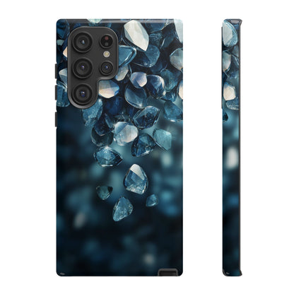 Blue Crystal Aesthetic Phone Case for iPhone, Google Pixel, Samsung