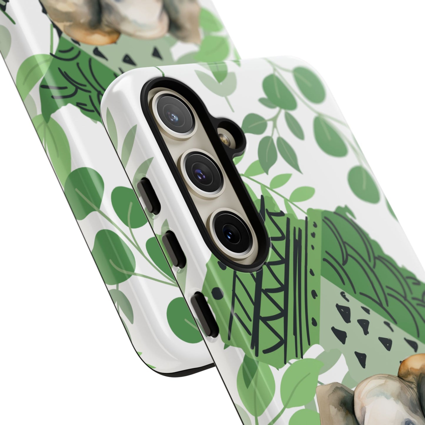 Playful Baby Elephant Mobile Cover – Tropical Boho Art