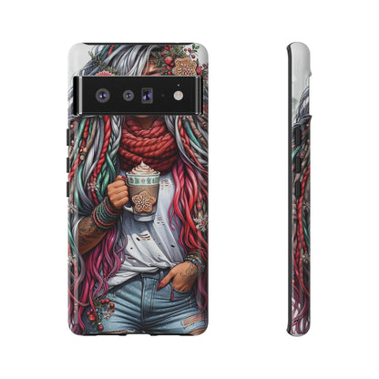 Boho Winter Queen – Cozy Dreads & Holiday Vibes Mobile Cover