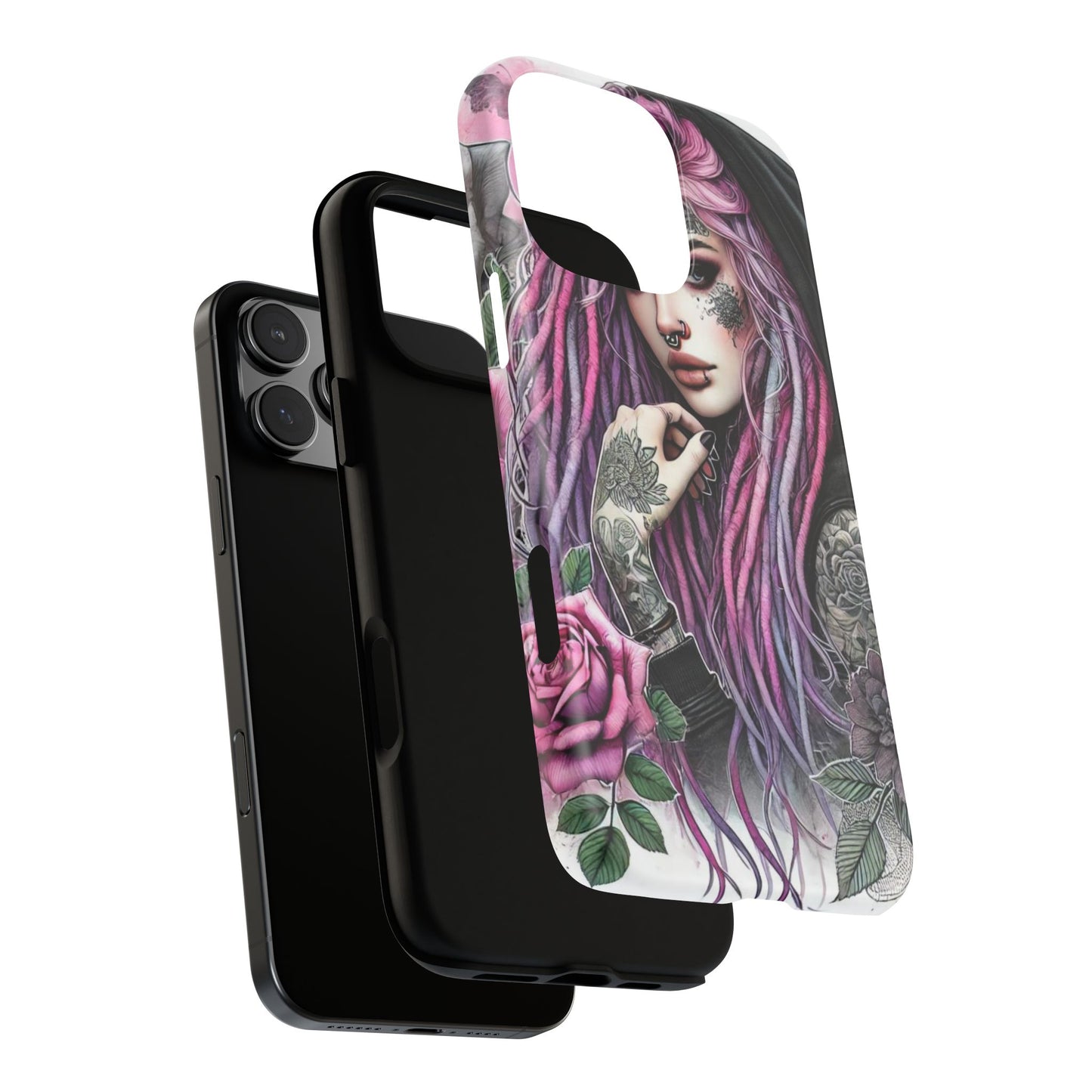 Gothic Rose Tattoo Art Mobile Case