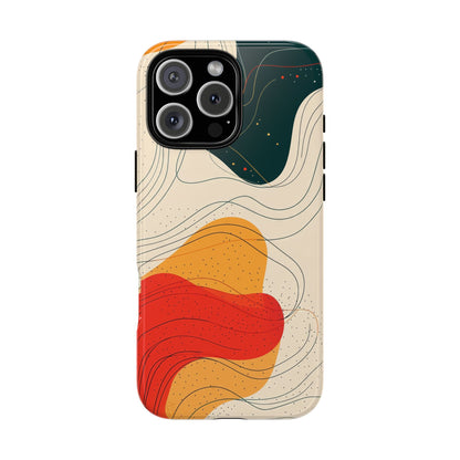 Wavy Vibes Abstract Phone Case – Bold Retro Design for iPhone, Samsung & Pixel