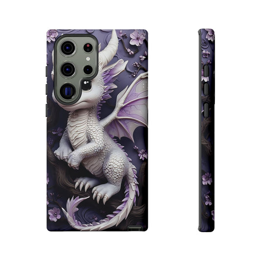 Charming Young Dragon on a Branch Phone Case Design