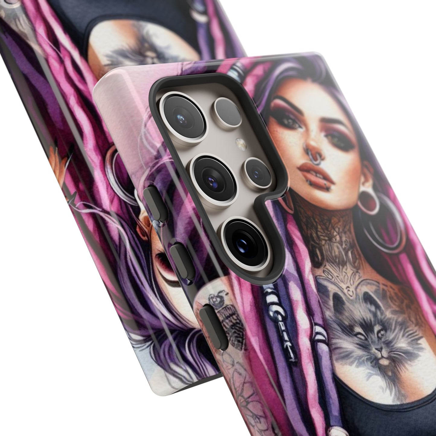 Tattooed Rebel – Gothic Cat Spirit Mobile Cover