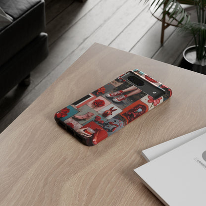 Red Sneakers & Roses Collage Phone Case