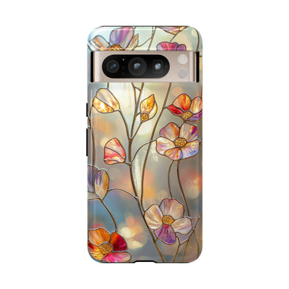 Petal Prism – Colorful Flower Stained Glass Phone Case for iPhone, Samsung & Pixel