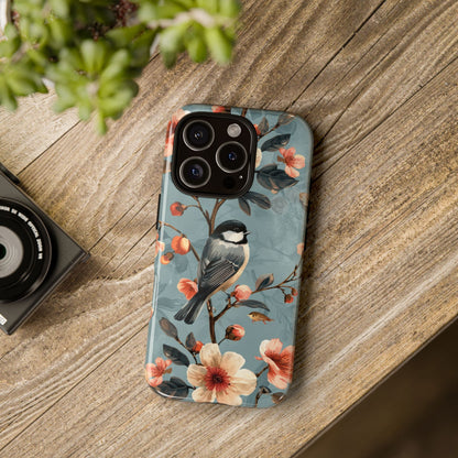 Floral Bird Phone Case - Elegant Nature-Inspired Cover for iPhone, Samsung & Google Pixel