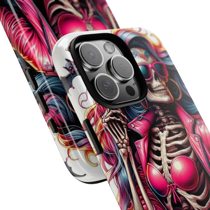 Neon Bones – Retro Skeleton & Vibrant Punk Aesthetic Mobile Cover