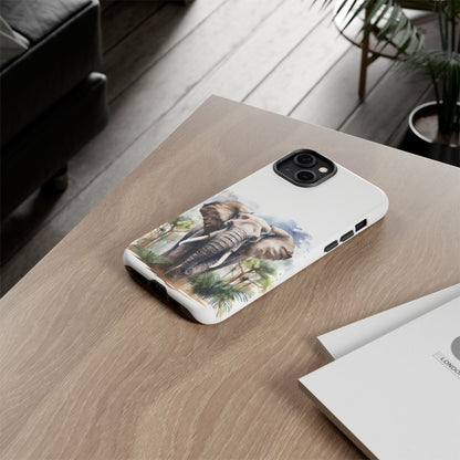 Majestic Watercolor Elephant Mobile Cover – Artistic Wildlife Design
