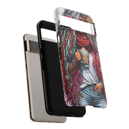 Boho Winter Queen – Cozy Dreads & Holiday Vibes Mobile Cover