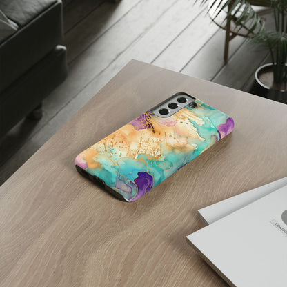 Golden Aura Abstract Watercolor Mobile Case