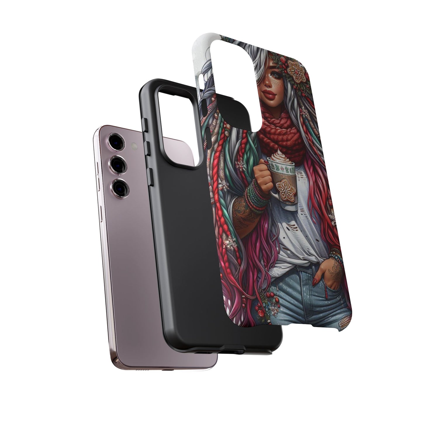 Boho Winter Queen – Cozy Dreads & Holiday Vibes Mobile Cover