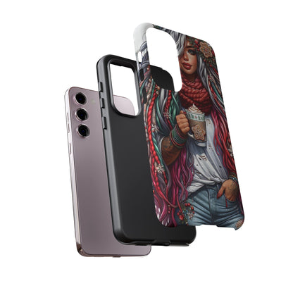 Boho Winter Queen – Cozy Dreads & Holiday Vibes Mobile Cover