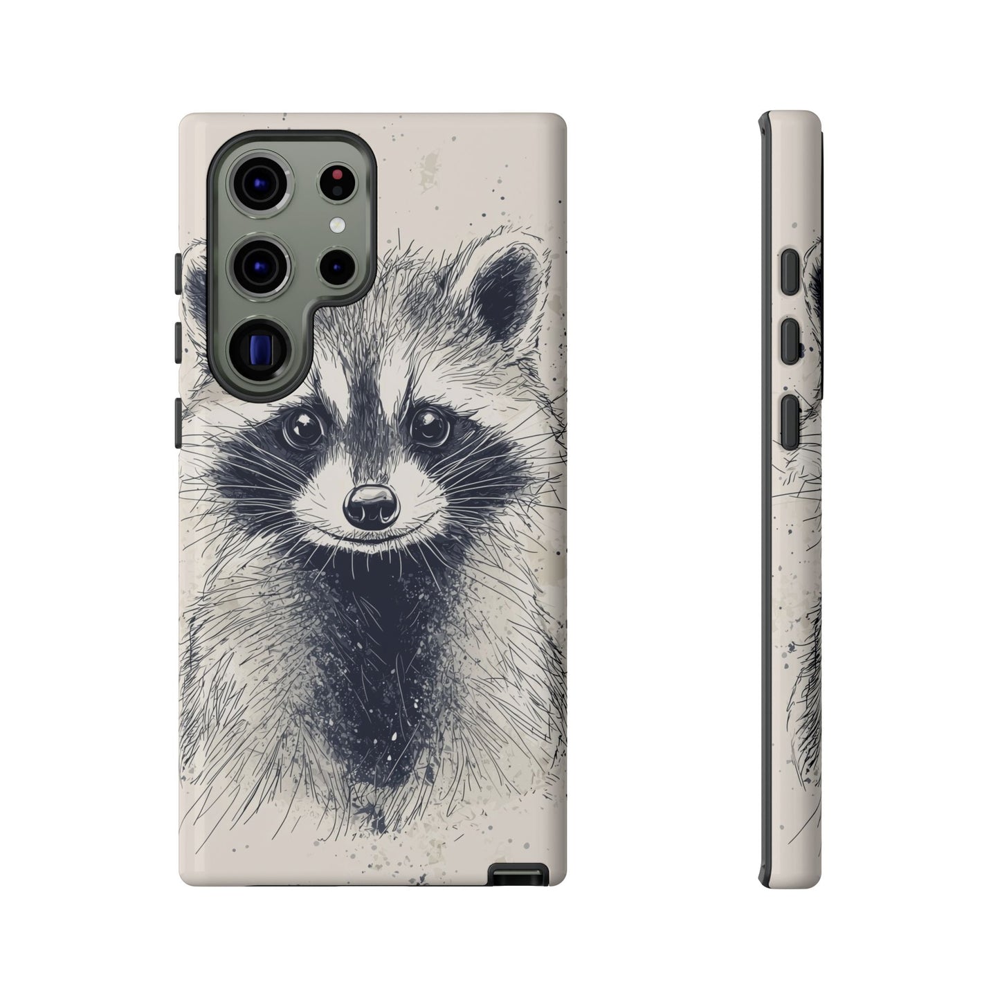 Midnight Mischief: Raccoon Portrait Phone Case for iPhone, Samsung & Pixel