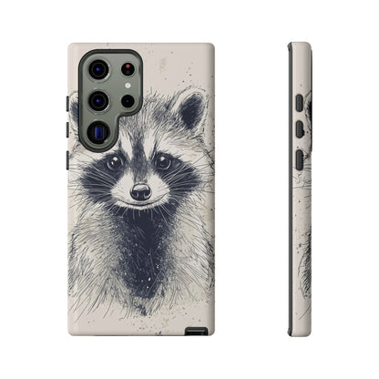Midnight Mischief: Raccoon Portrait Phone Case for iPhone, Samsung & Pixel