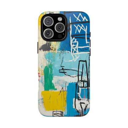 Artistic Phone Case – Jean-Michel Basquiat Graffiti Art - iPhone, Samsung & Google Pixel Cover - Artistic Painting Case,  Art Lover Gift