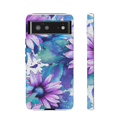 Dreamy Blue & Purple Floral Watercolor Mobile Case