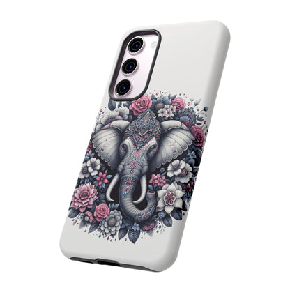 Ornate Floral Elephant Mobile Cover – Elegant Bohemian Art