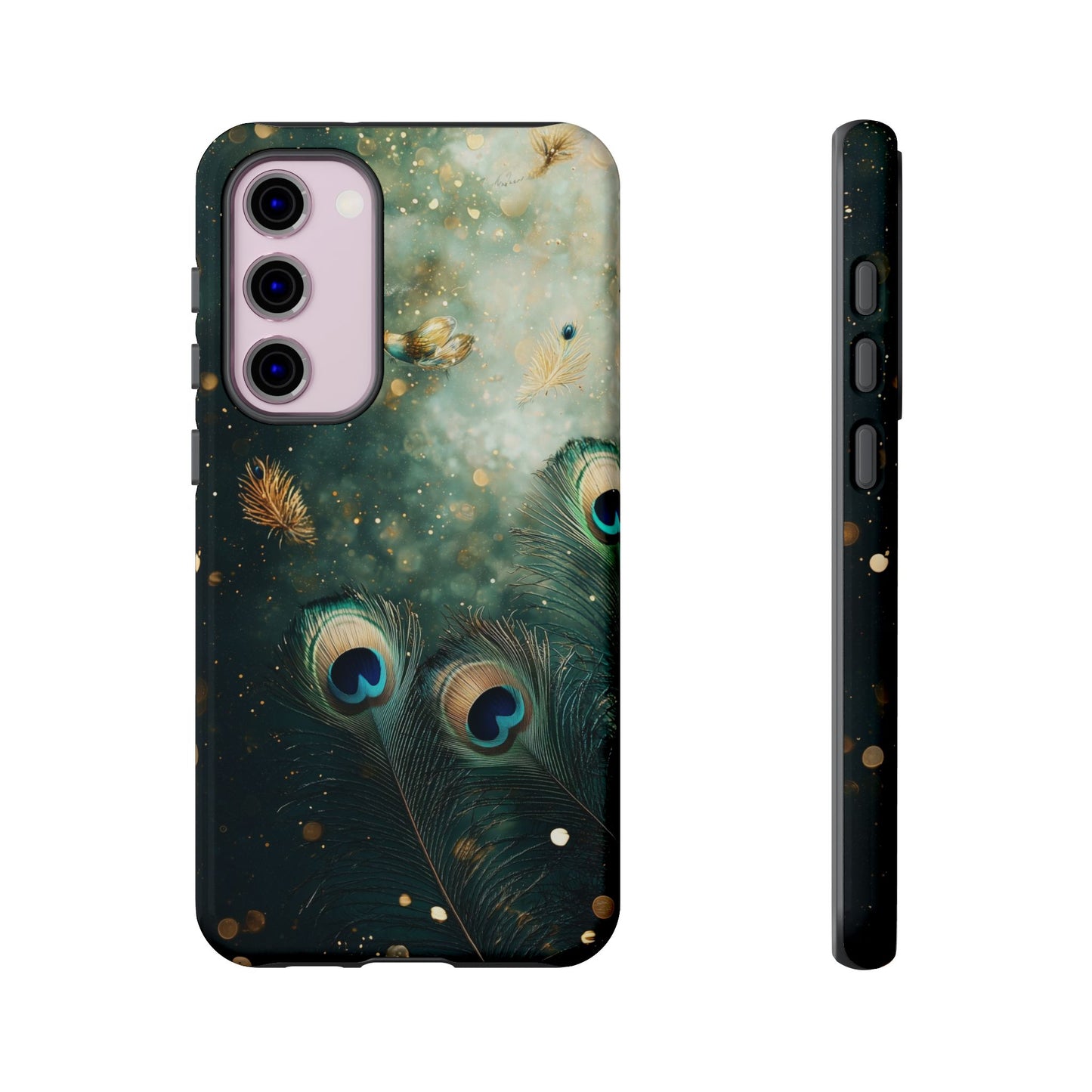 Iridescent Peacock Feather Luxe Phone Case for iPhone, Samsung & Google Pixel