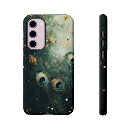 Iridescent Peacock Feather Luxe Phone Case for iPhone, Samsung & Google Pixel