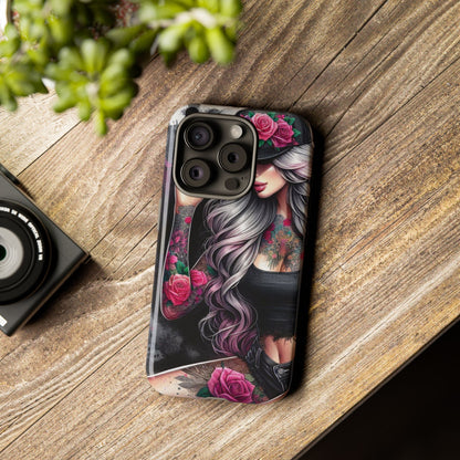 Ink & Roses – Edgy Floral Rebel Mobile Cover