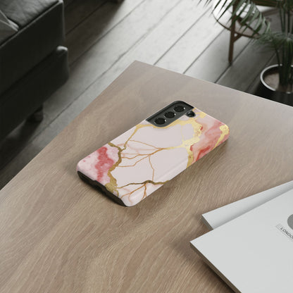 Beautiful Pink Minimal Marble Case Design