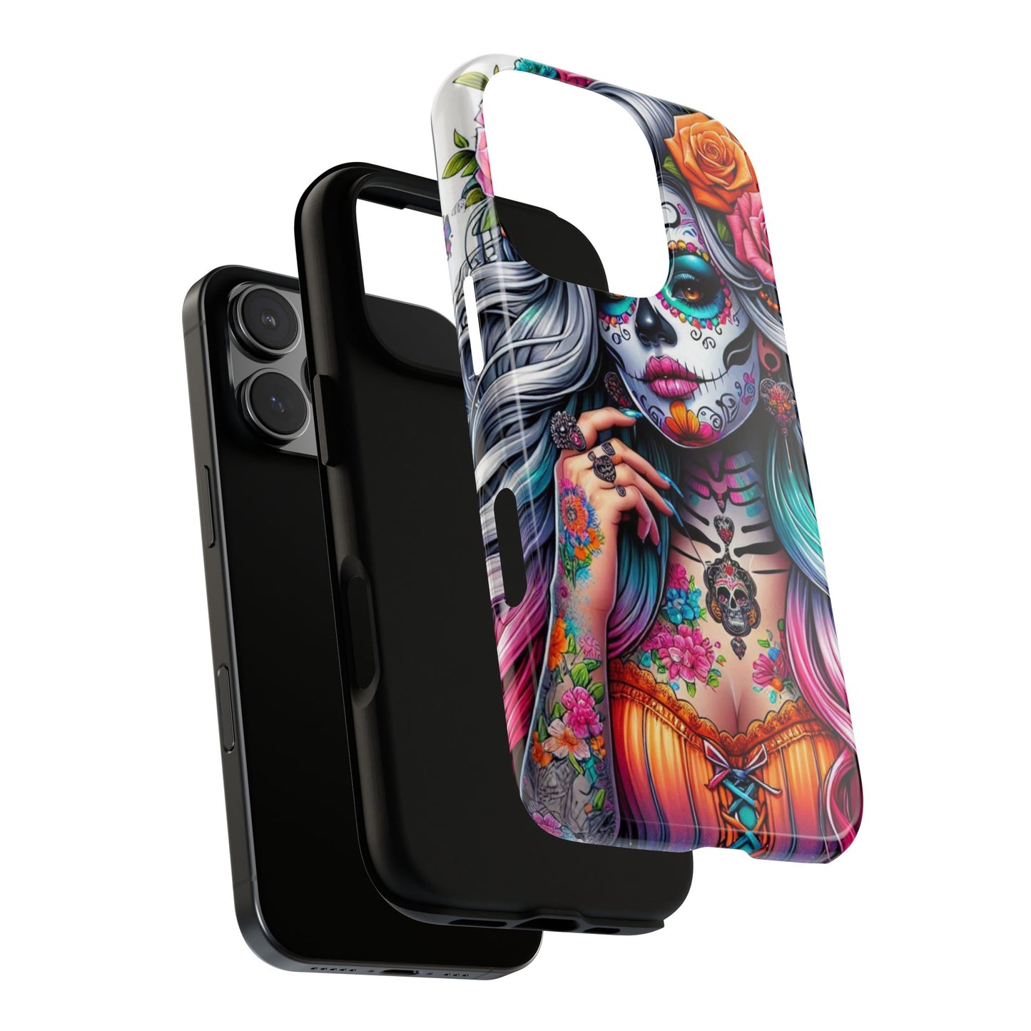 Sugar Skull Goddess – Día de los Muertos Floral Queen Mobile Cover