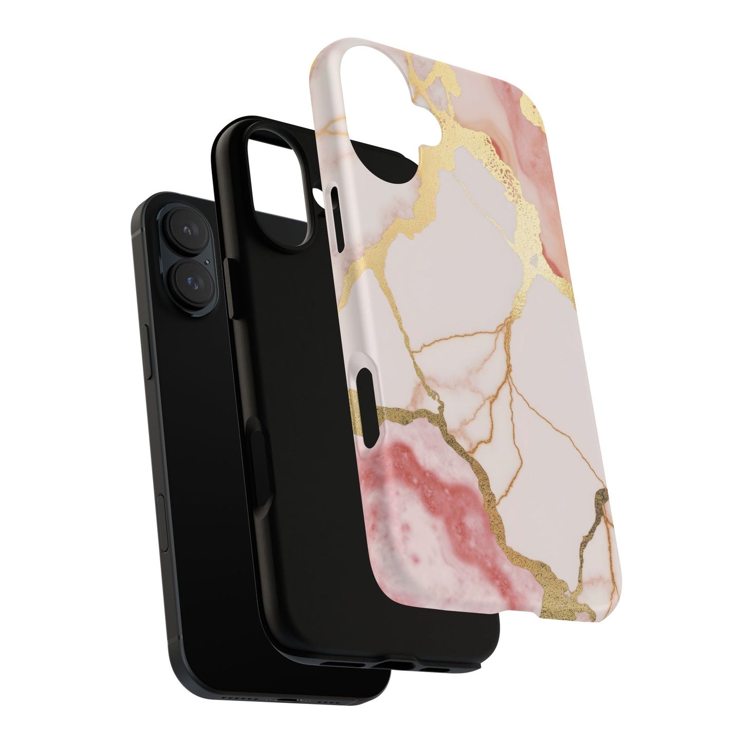 Beautiful Pink Minimal Marble Case Design