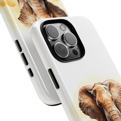 Safari Elephant Watercolor Mobile Cover – Majestic Wildlife Art