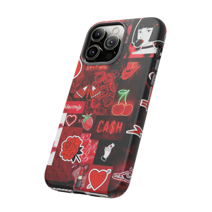 Red Pop Art Neon Vibes Phone Case