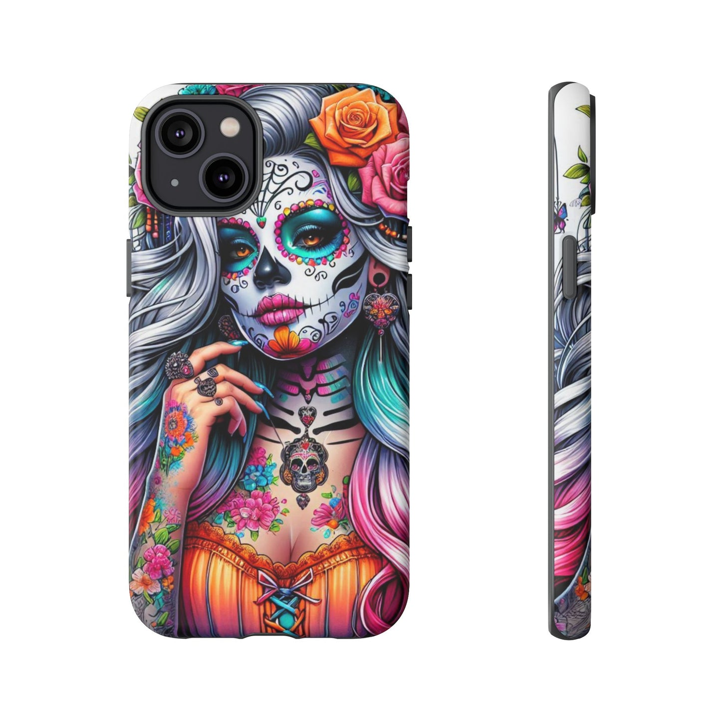 Sugar Skull Goddess – Día de los Muertos Floral Queen Mobile Cover
